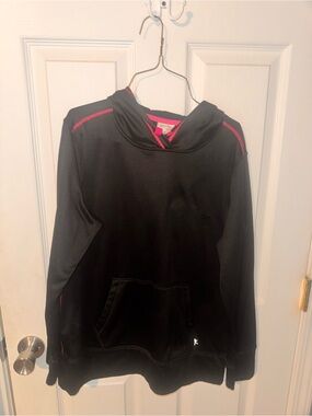 Danskin Now Black Hoodie with Hot Pink Trim
